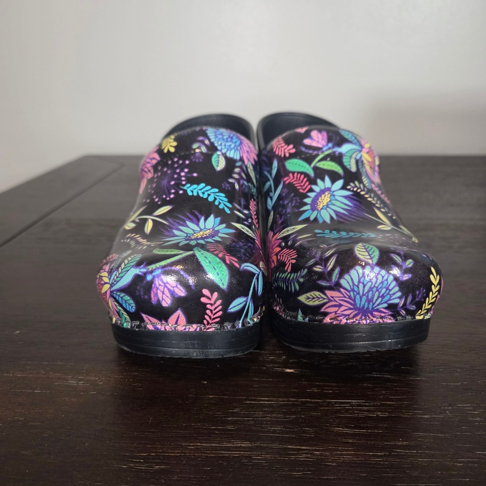 Dansko Professional Floral Garden Clogs Women's EU 39/US 9 Nurse Comfort Shoes - Picture 4 of 8
